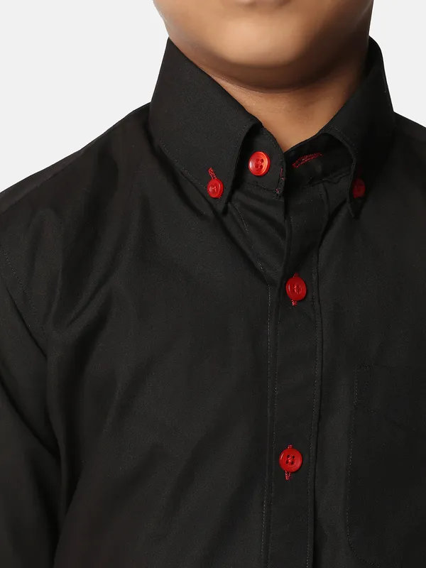 Kids_Black_Solid_Shirt_Black