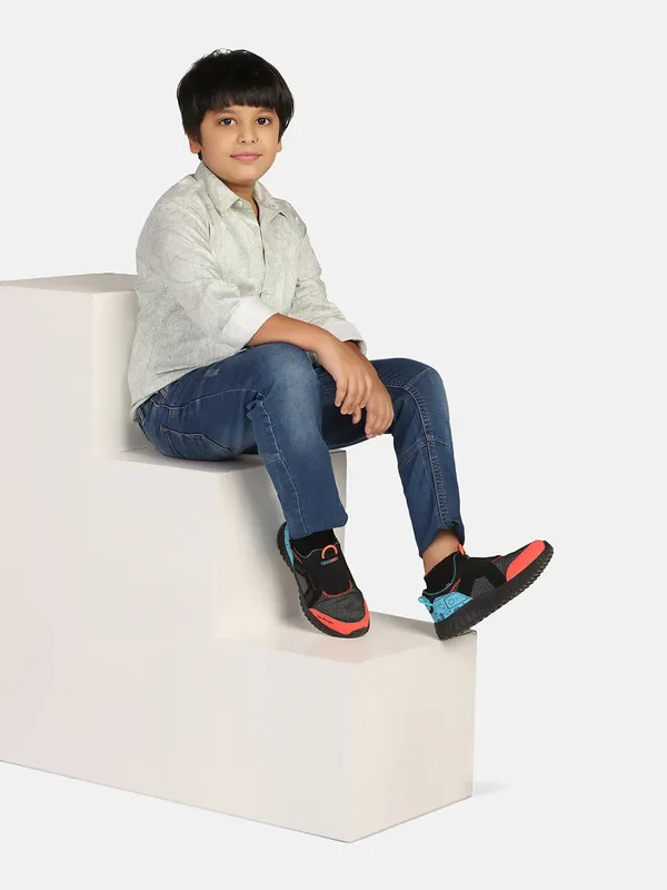 Boys_Green_Printed_Shirt_Green