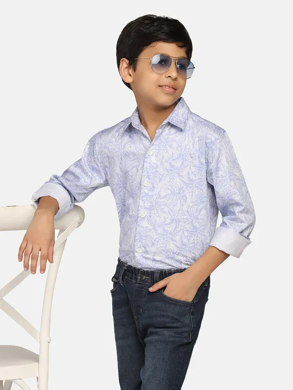 Boys_Blue_Printed_Shirt_Blue