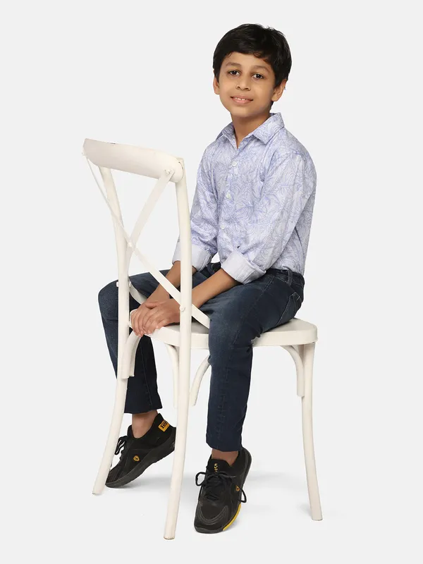 Boys_Blue_Printed_Shirt_Blue