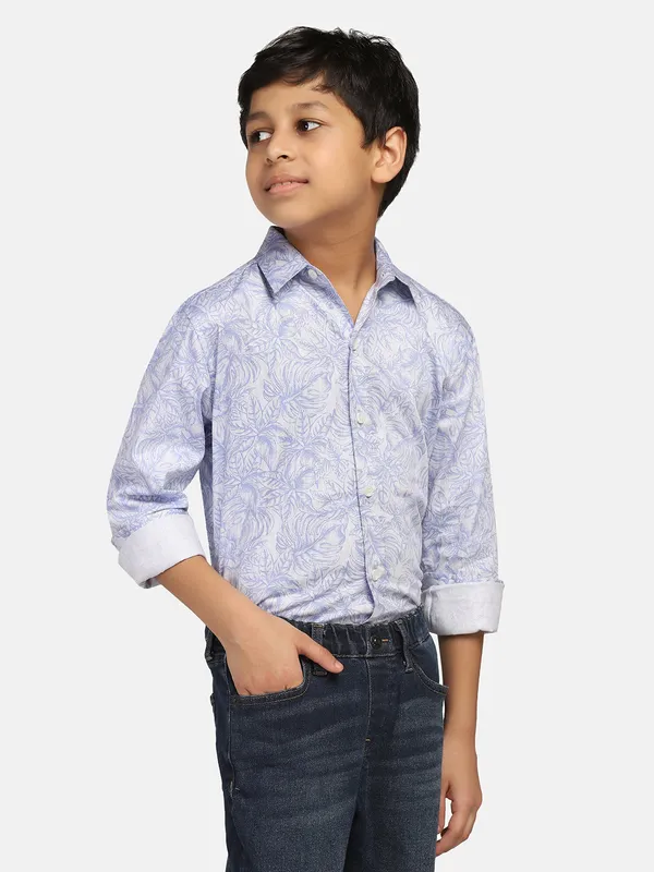 Boys_Blue_Printed_Shirt_Blue