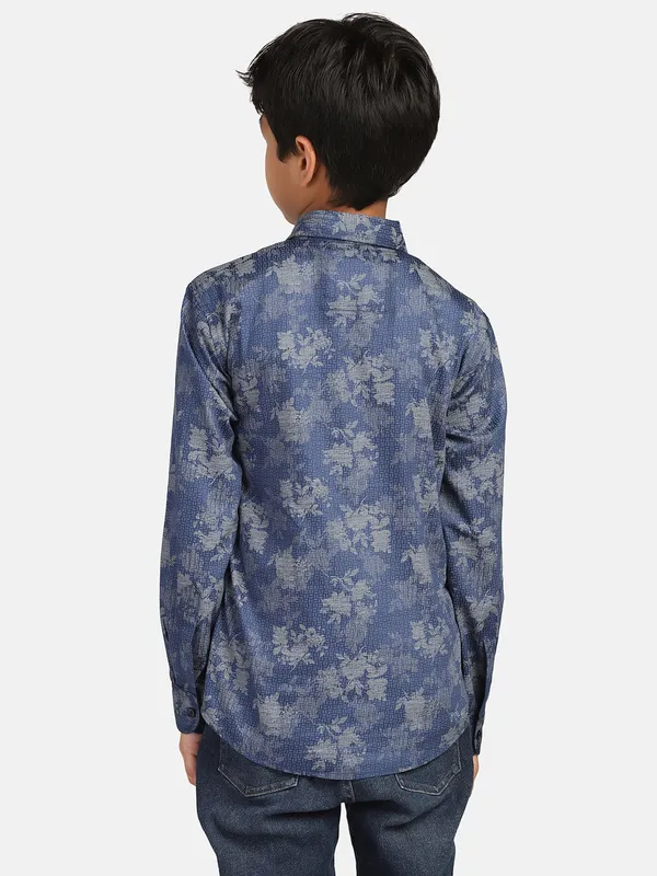 Kids_Dark_Printed_Shirt_Blue