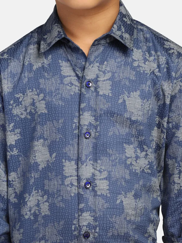 Kids_Dark_Printed_Shirt_Blue