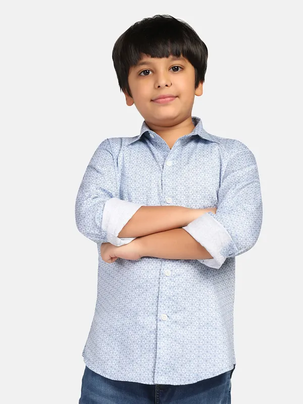 Boys_Blue_Printed_Shirt_Blue