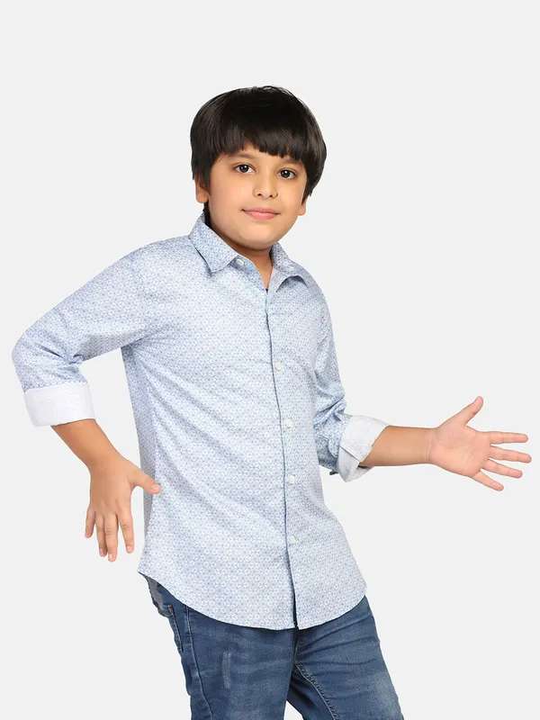 Boys_Blue_Printed_Shirt_Blue