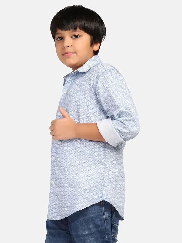 Boys_Blue_Printed_Shirt_Blue