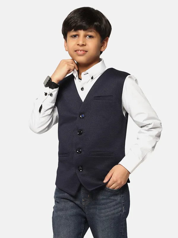 Boys_Blue_Textured_Waistcoat_Blue