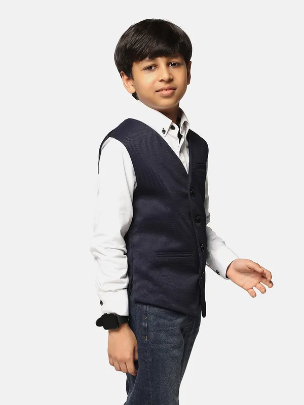 Boys_Blue_Textured_Waistcoat_Blue