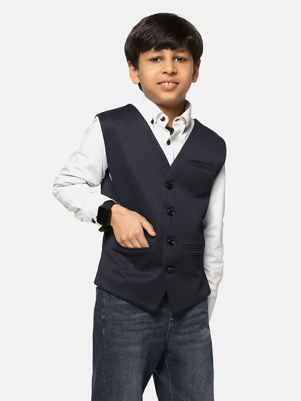 Boys_Blue_Textured_Waistcoat_Blue
