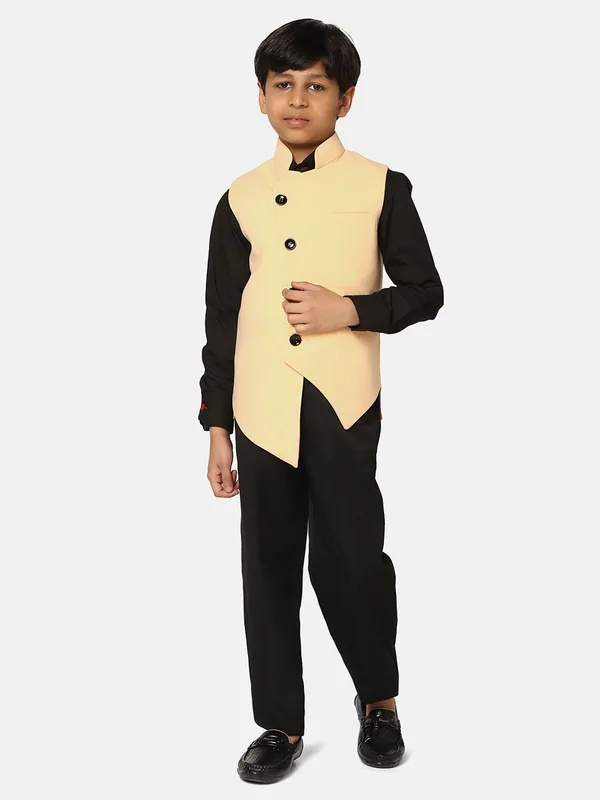 Boys_Yellow_3_Piece_Waistcoat_Set_Orange