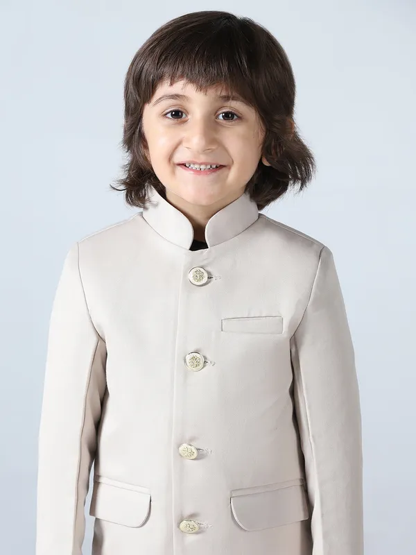 Beige_Bandhgala_Blazer_Trouser_Set