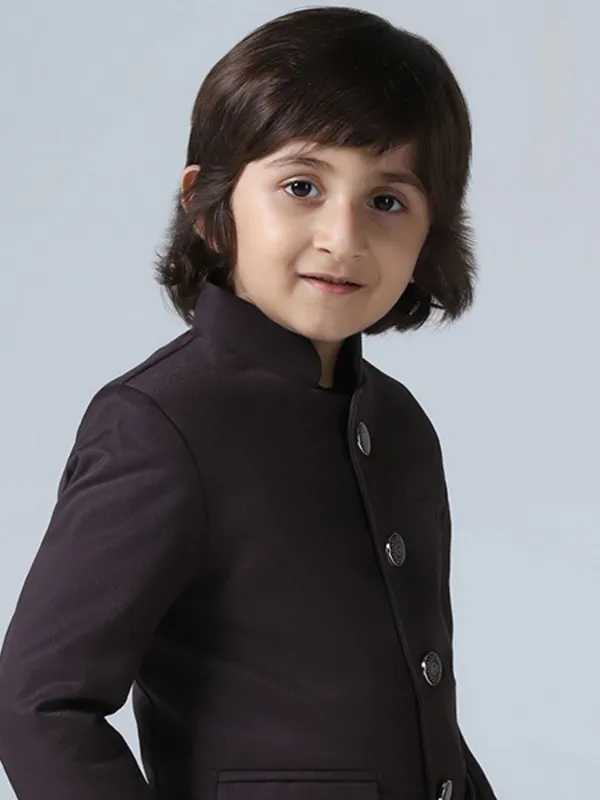 Boys_Brown_Bandhgala_Blazer