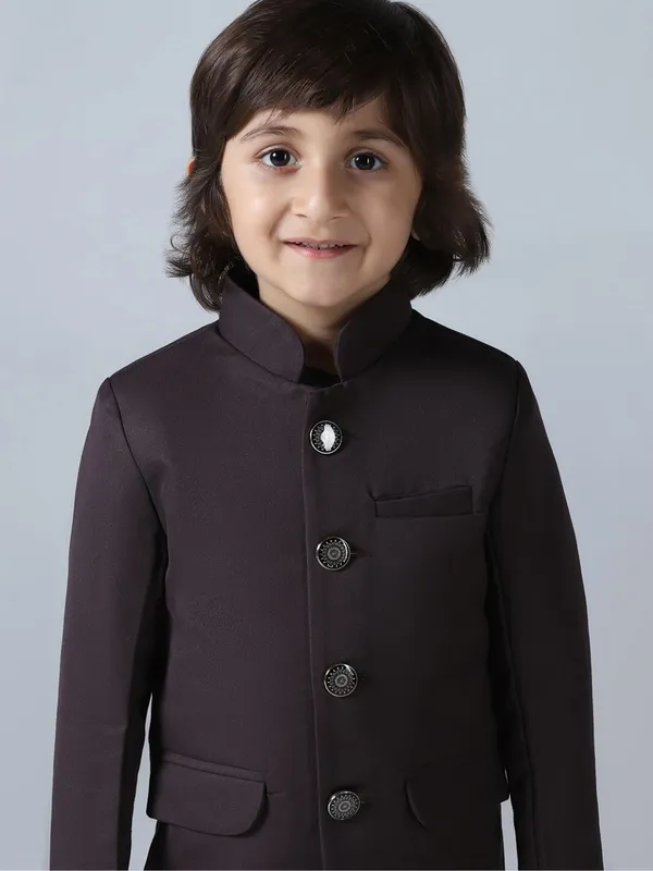 Boys_Brown_Bandhgala_Blazer