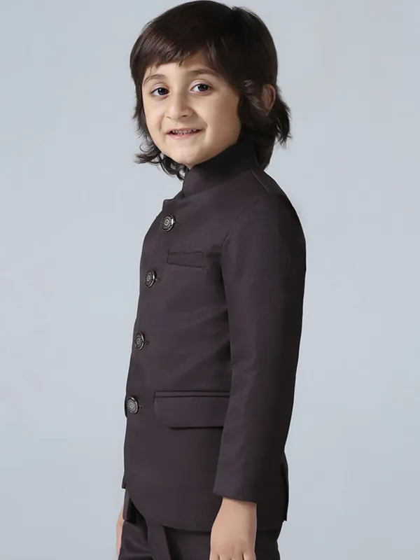 Boys_Brown_Bandhgala_Blazer