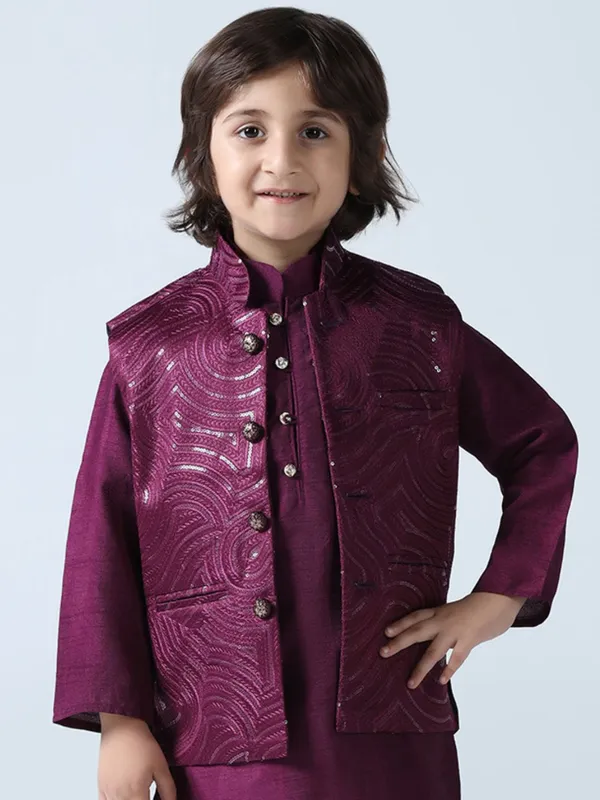 Boys_Wine_Embroidered_Nehru_Jacket