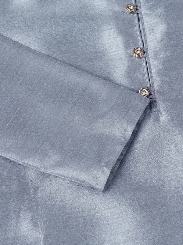 Boys_Grey_Dupion_Silk_Straight_Kurta_With_Trousers