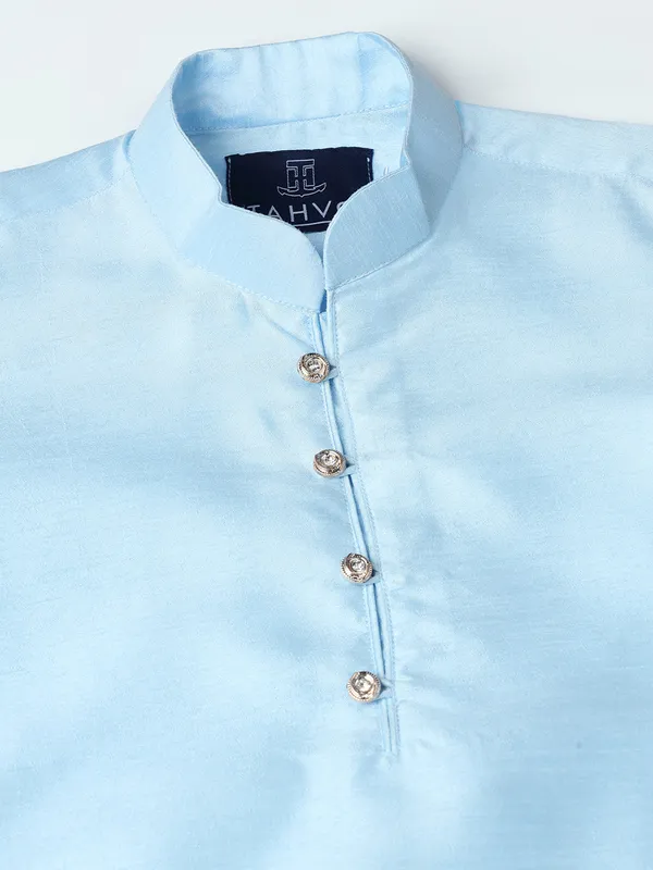 Boys_Sky_Blue_Dupion_Silk_Kurta_With_Pyjama