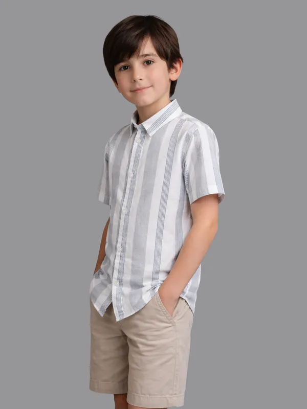 Grey_Half_Sleeves_Striped_Shirt