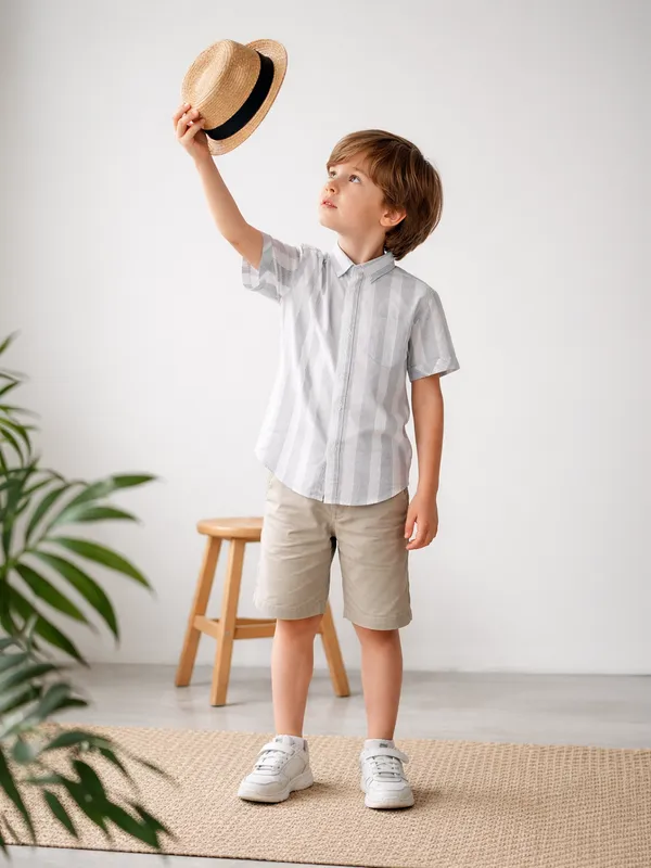Grey_Half_Sleeves_Striped_Shirt