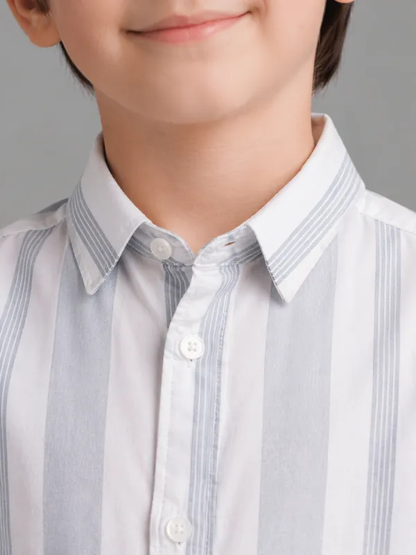 Grey_Half_Sleeves_Striped_Shirt