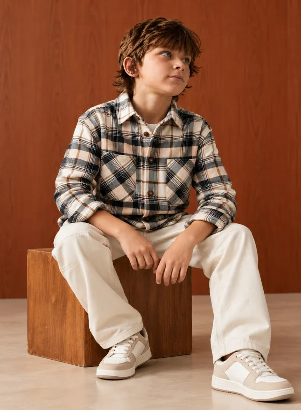 Beige_Checked_Casual_Shirt_for_Boys