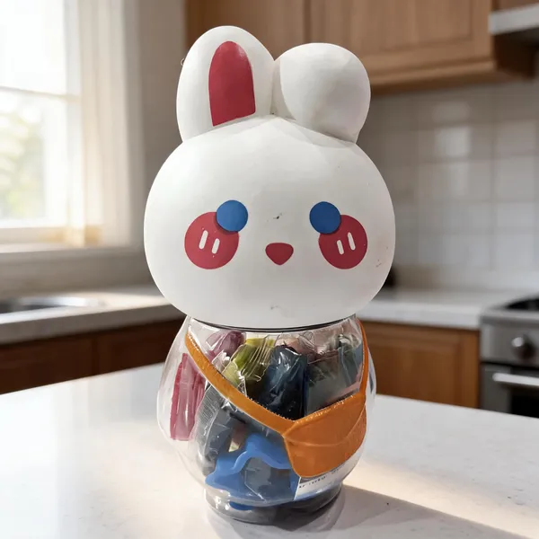 White_Rabbit_Character_Eraser_Set_In_Transparent_Container