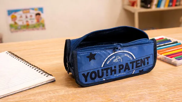 Navy_Blue_Fabric_Graphic_Print_Zippered_Pencil_Pouch_For_Kids