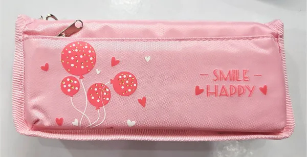 Pink_Balloon_Heart_Print_Zippered_Pencil_Pouch_For_Kids