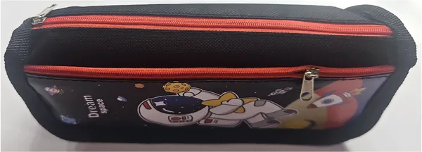 Black_Space_Astronaut_Print_Zippered_Pencil_Pouch_For_Kids