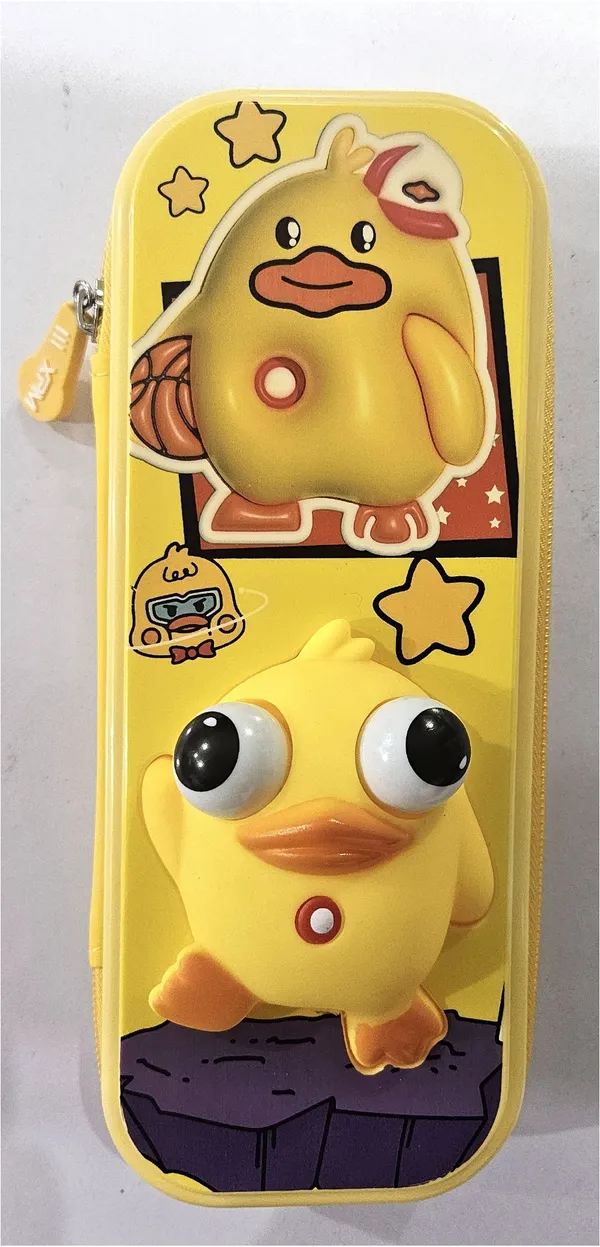 Yellow_3D_Duck_Zippered_Pencil_Case_For_Kids
