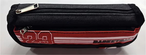 Red_Black_Fabric_Basketball_Print_Zippered_Pencil_Pouch_For_Kids
