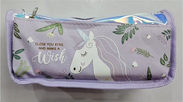 Lavender_Fabric_Unicorn_Print_Zippered_Pencil_Pouch_For_Kids