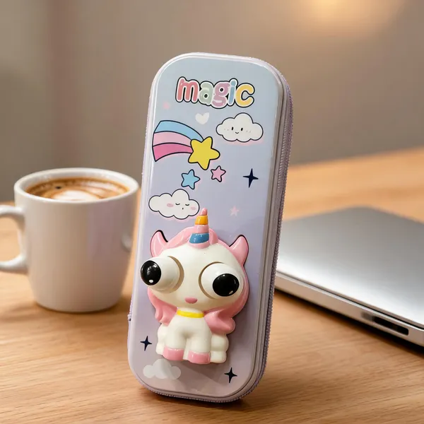 Pink_Unicorn_Hard_Shell_Zippered_Pencil_Case_For_Kids