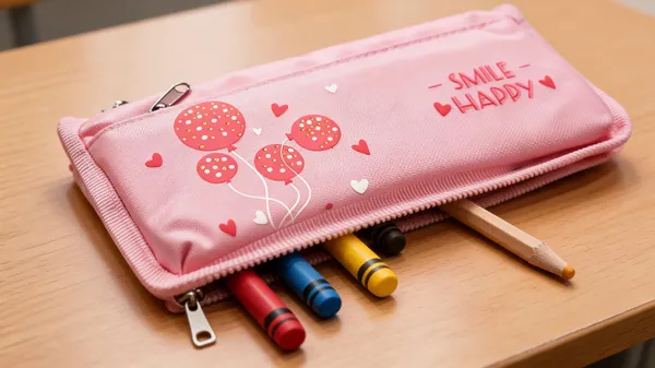 Pink_Balloon_Heart_Print_Zippered_Pencil_Pouch_For_Kids