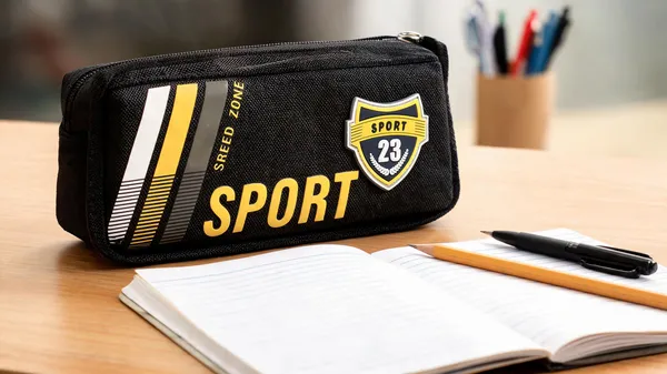 Black_Fabric_Sport_Print_Zippered_Pencil_Pouch_For_Kids