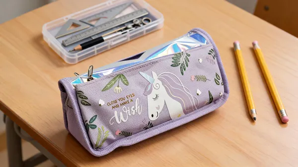Lavender_Fabric_Unicorn_Print_Zippered_Pencil_Pouch_For_Kids
