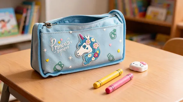 Blue_Fabric_Unicorn_Print_Zip_Pencil_Pouch_For_Kids