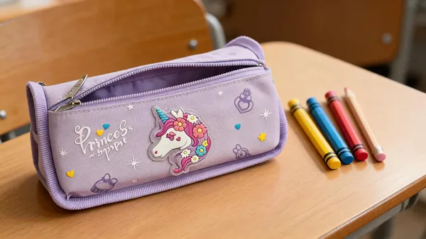Lavender_Fabric_Unicorn_Print_Zippered_Pencil_Pouch_For_Kids