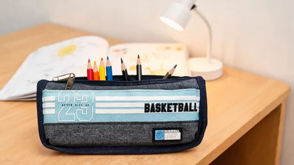 Blue_Fabric_Basketball_Print_Pencil_Pouch_For_Kids