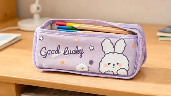 Lavender_Bunny_Printed_Zippered_Pencil_Pouch_For_Kids