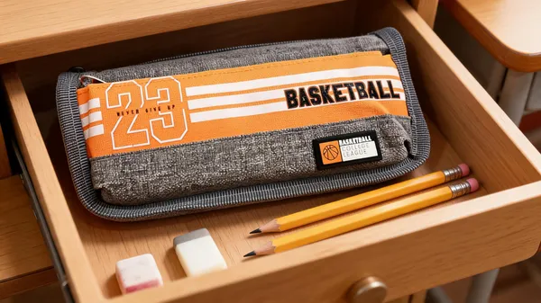 Grey_Fabric_Basketball_Print_Pencil_Pouch_For_Kids