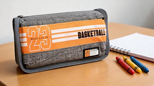 Grey_Fabric_Basketball_Print_Pencil_Pouch_For_Kids