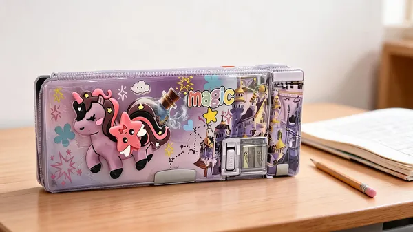 Pink_Unicorn_Star_Print_Zippered_Pencil_Box_For_Kids