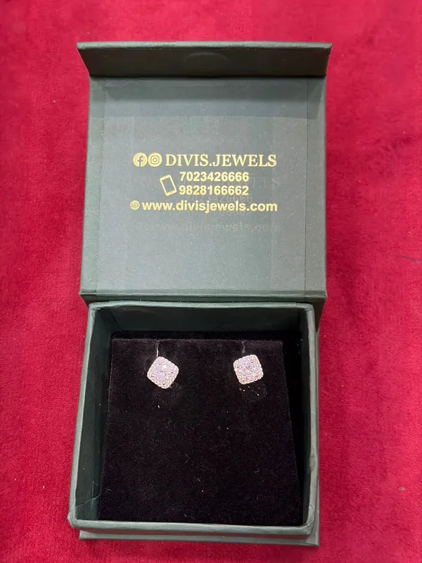 Pink_925_Silver_Square_Stud_Earrings_For_Women