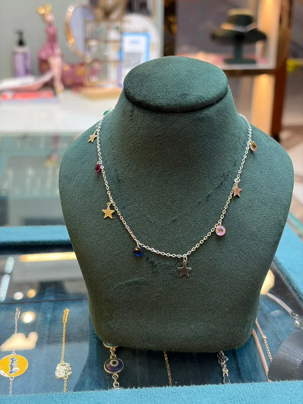 Silver_925_Multicharm_Star_Charm_Necklace_For_Women
