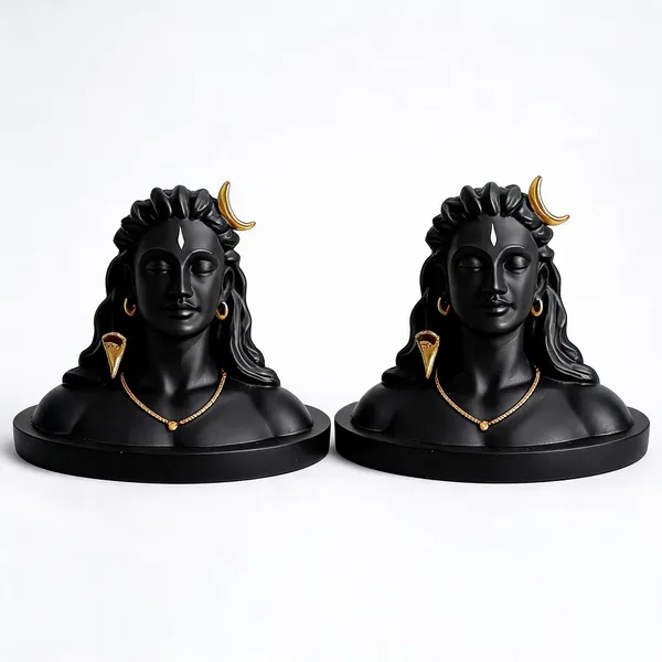 Krishan_Decorative_Showpiece_-_9_cm_(Resin,_Black)_-_Pack_of_2