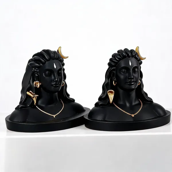 Krishan_Decorative_Showpiece_-_9_cm_(Resin,_Black)_-_Pack_of_2
