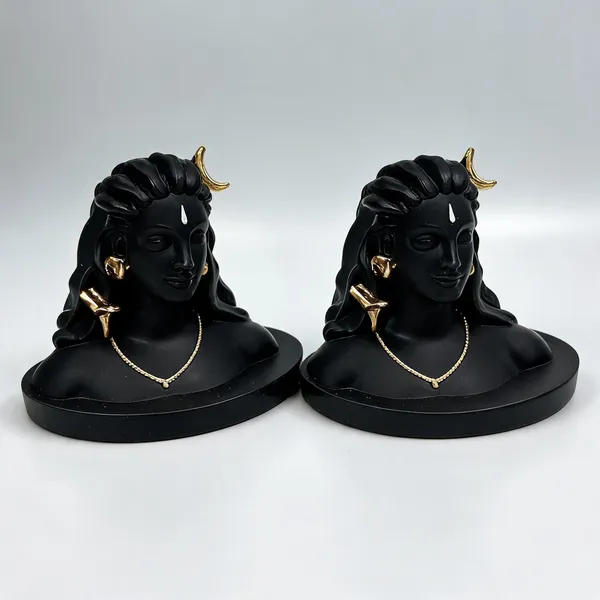 Krishan_Mini_Adiyogi_Statue_(6cm)_-_Lord_Shiva_Miniature_Idol_for_Car_Dashboard_Decorative_Showpiece_-_6_cm_(Resin,_Black)_-_Pack_of_2