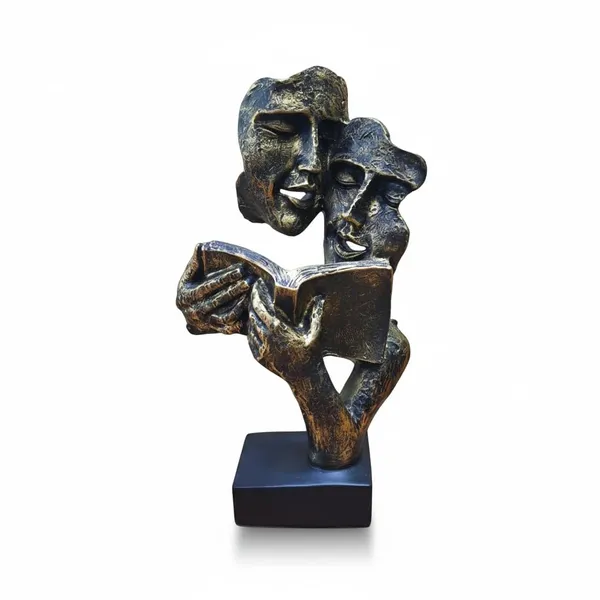 Resin_Couple_Reading_Book_Sculpture