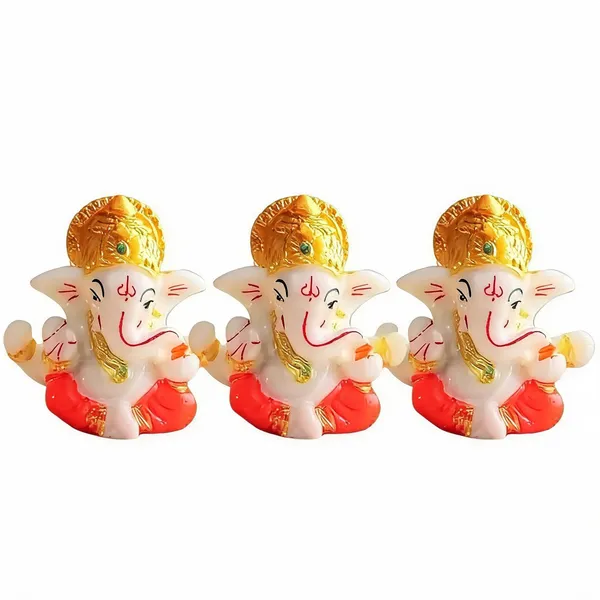 Krishan_Lord_Ganesha_Idol_â€“_White_with_Red_Attire_Decorative_Showpiece_-_6_cm_(Resin,_White,_Orange)_-_Pack_of_3